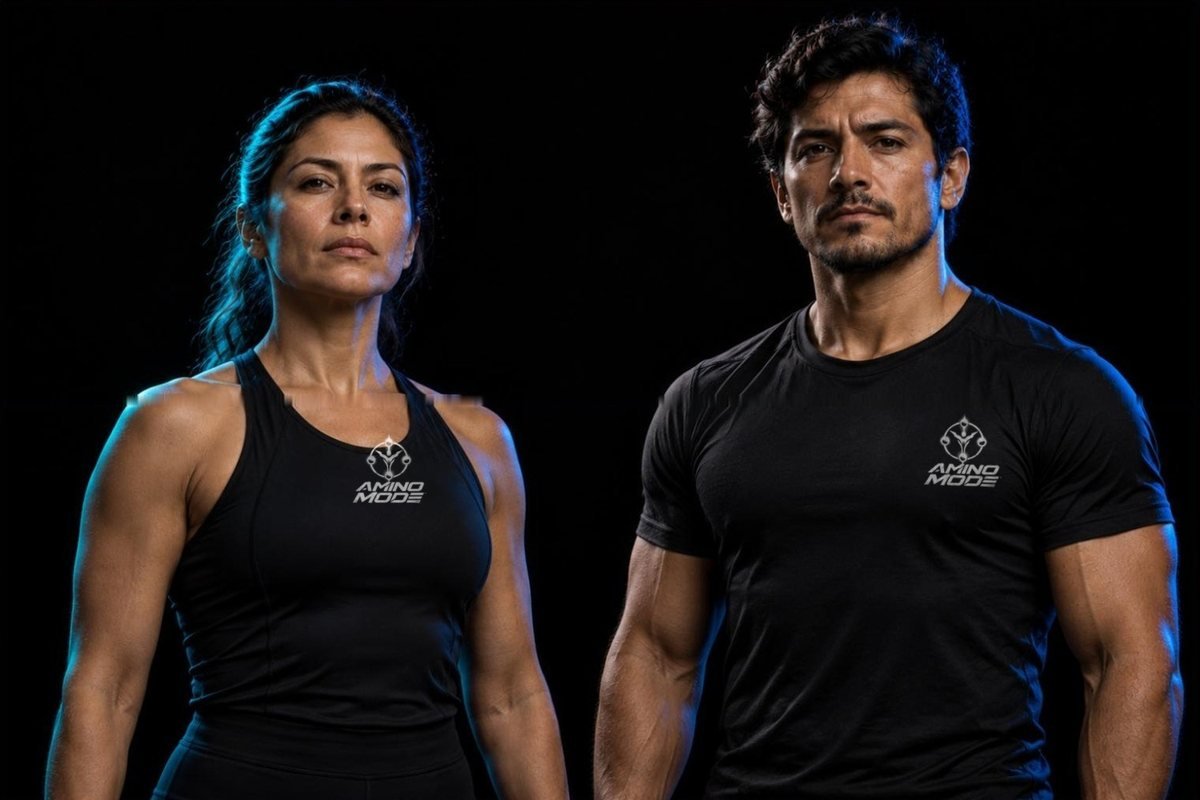 Retrato de estudio de una mujer atleta en actitud de concentración